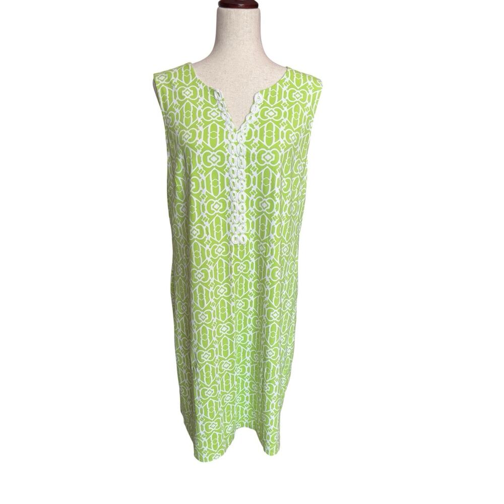 Sunsets & Sweet Tea Size Large Green sleeveless, summer dress stretch